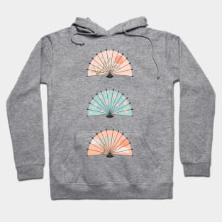 Japanese fans - peach fuzz and blue Hoodie